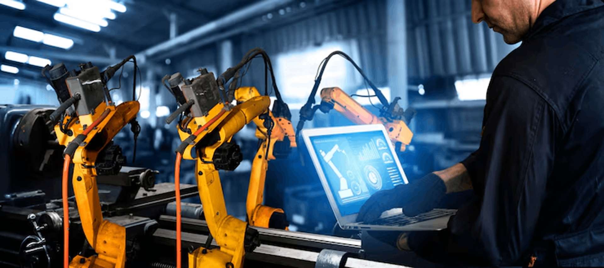 Robots trabajando en la industria
